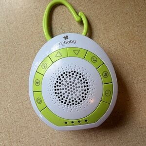 MyBaby Portable Green White Sound Machine with Clip